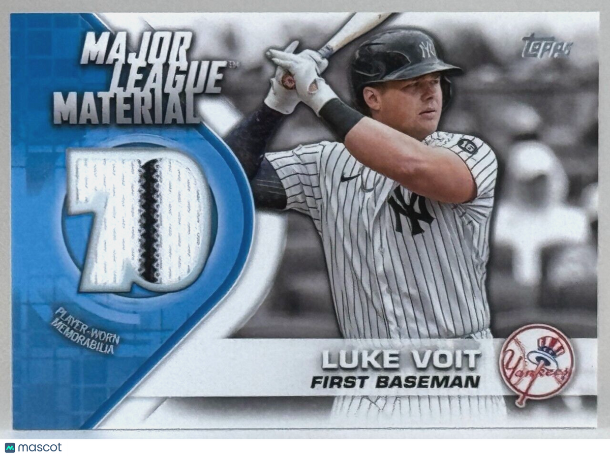 2021 Topps Update #MLM-LV Major League Materials Stripe Jersey Patch - Luke Voit