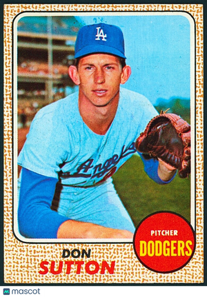 1968 Topps - Don Sutton (HOF) Dodgers #103 EX/NM CENTERED