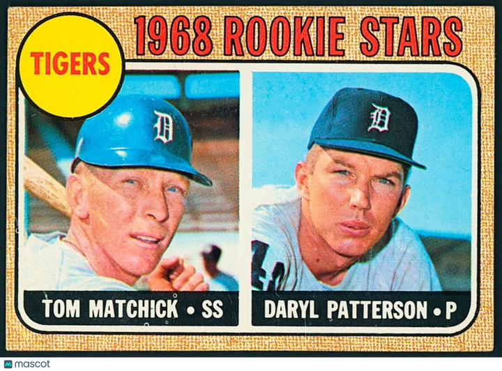 ⚾️ 1968 Topps - 1968 Rookie Stars Tom Matchick, Daryl Patterson #113 (RC) EXNM