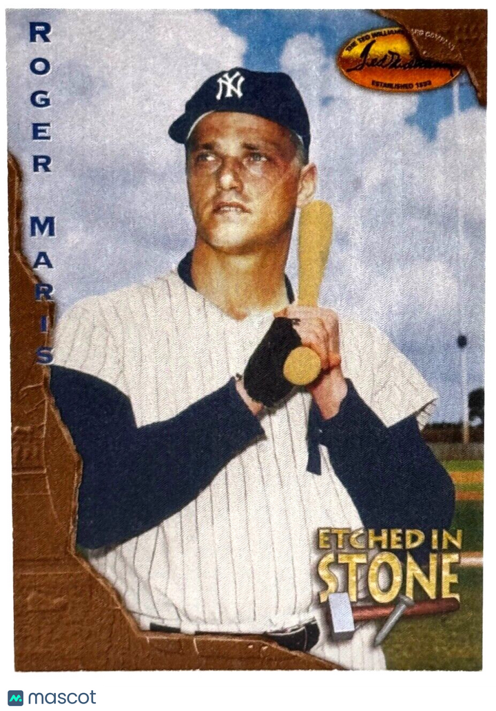 ⚾️ 1994 Ted Williams Card Company #ES8 Etched in Stone - Roger Maris - Yankees
