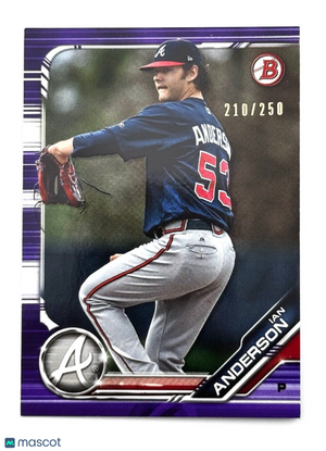2019 Bowman PURPLE PARALLEL /250 - Ian Anderson #BP-47