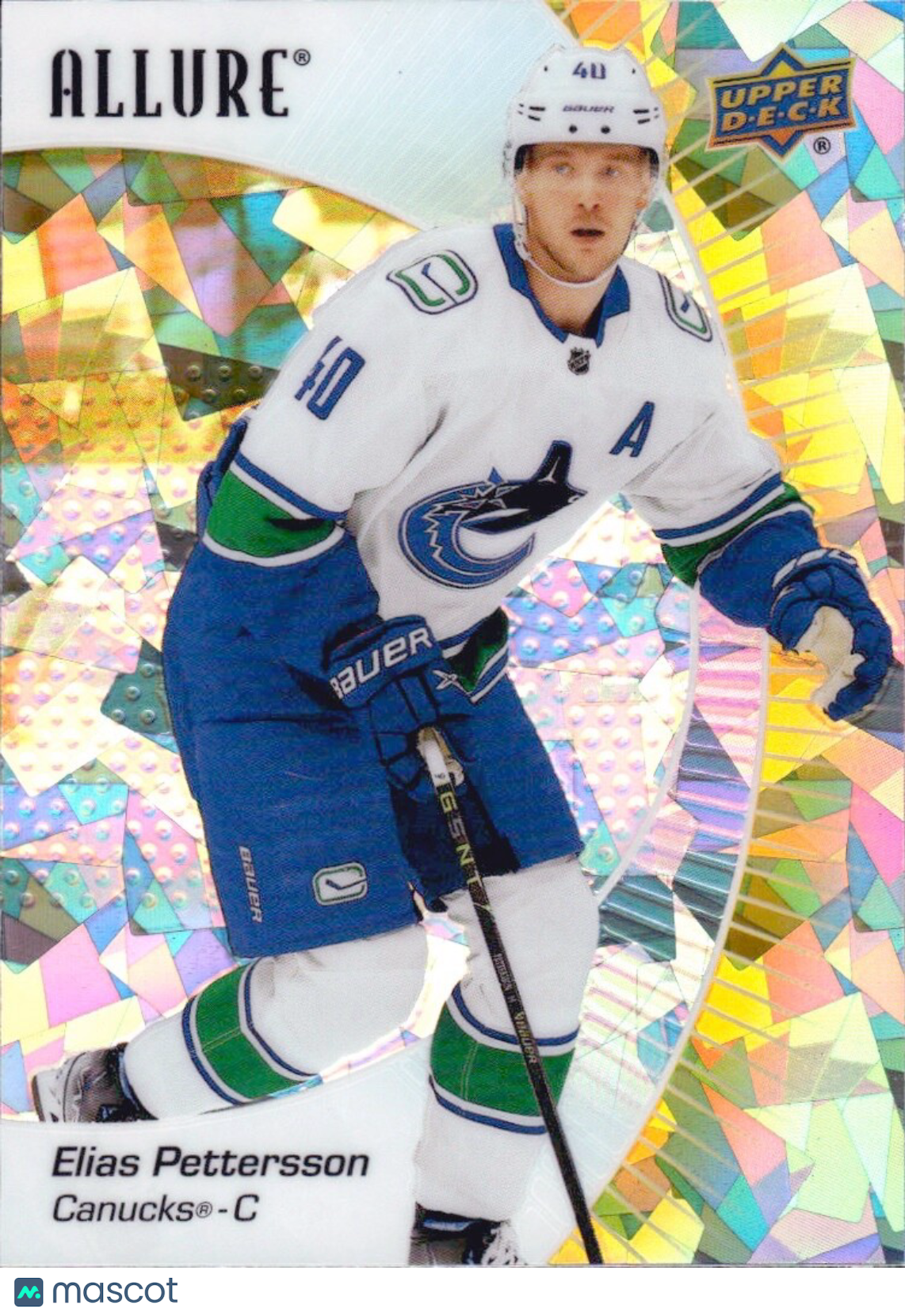 2023-24 Upper Deck Allure - #9 Elias Pettersson - Yellow Taxi Refractor