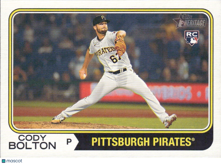2023 Topps Heritage High Number - #607 Cody Bolton (RC) ROOKIE