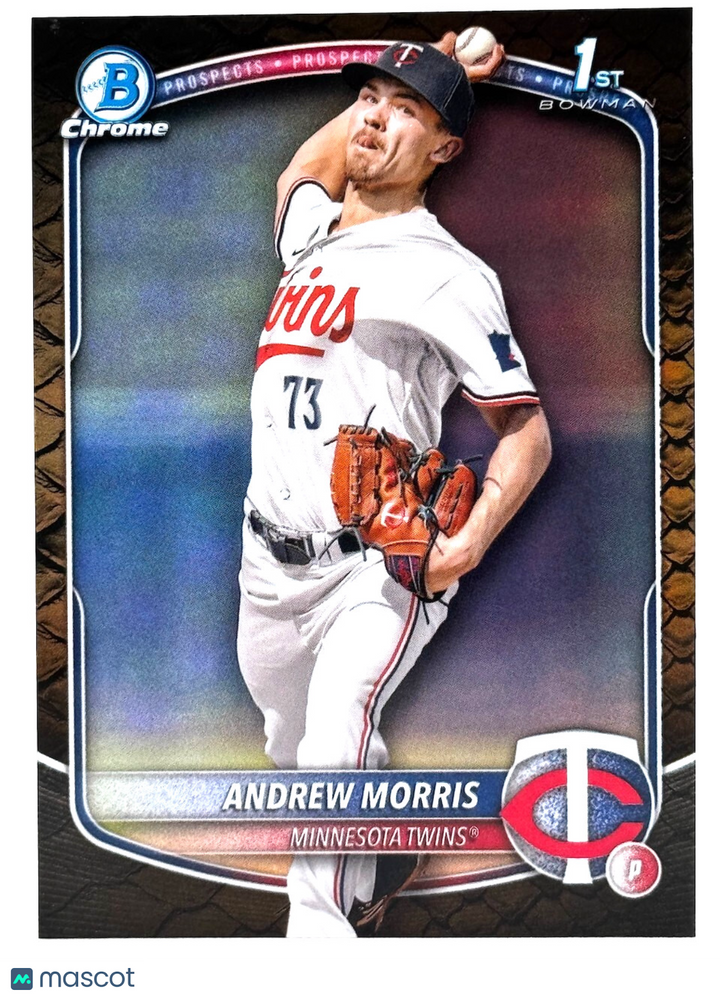 ⚾️ 2025 Bowman #BCP-90 1st Bowman - Reptilian Refractor - Andrew Morris (RC)