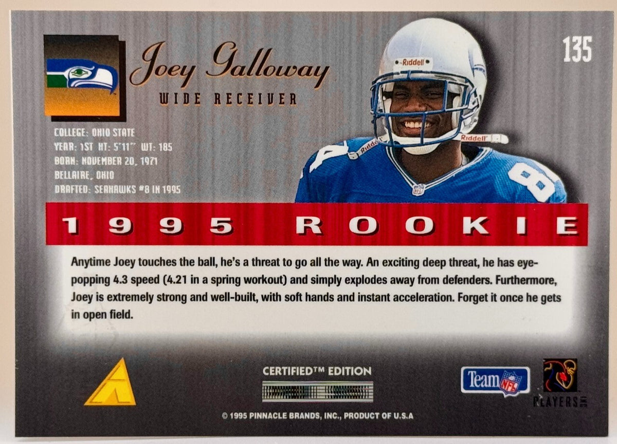 1995 Select Certified #135 Joey Galloway - Seahawks
