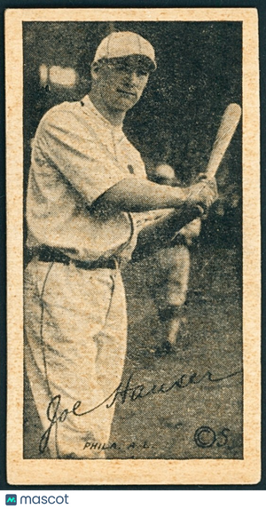 1923 W572 Strip Cards JOE HAUSER - Phila A's - 1st Player to 60 HRs Twice - VGEX
