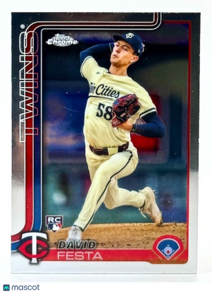 ⚾️ 2025 Topps Chrome #156 David Festa (RC) Rookie