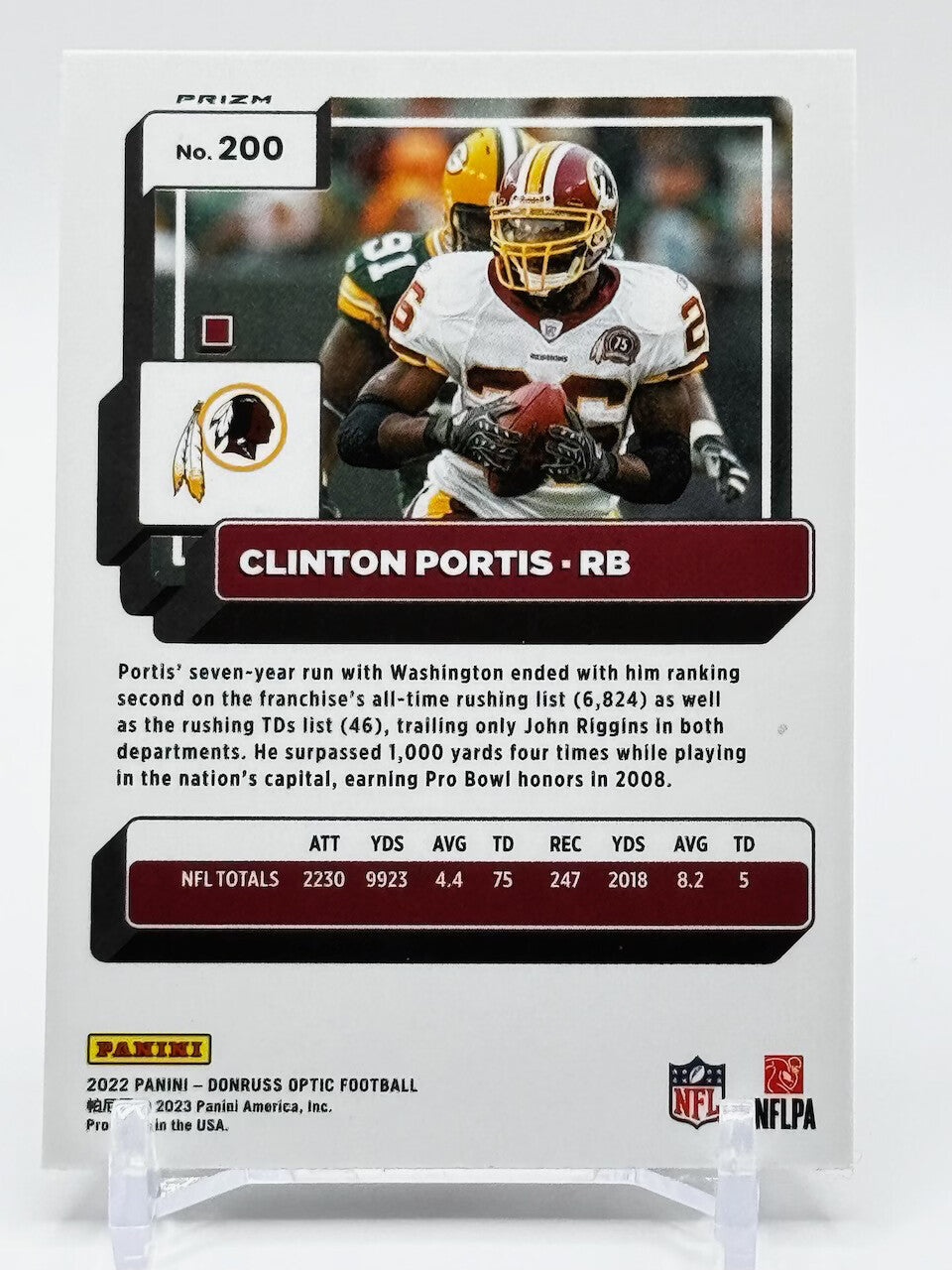 2022 Panini Donruss Optic Silver Prizm Clinton Portis #200