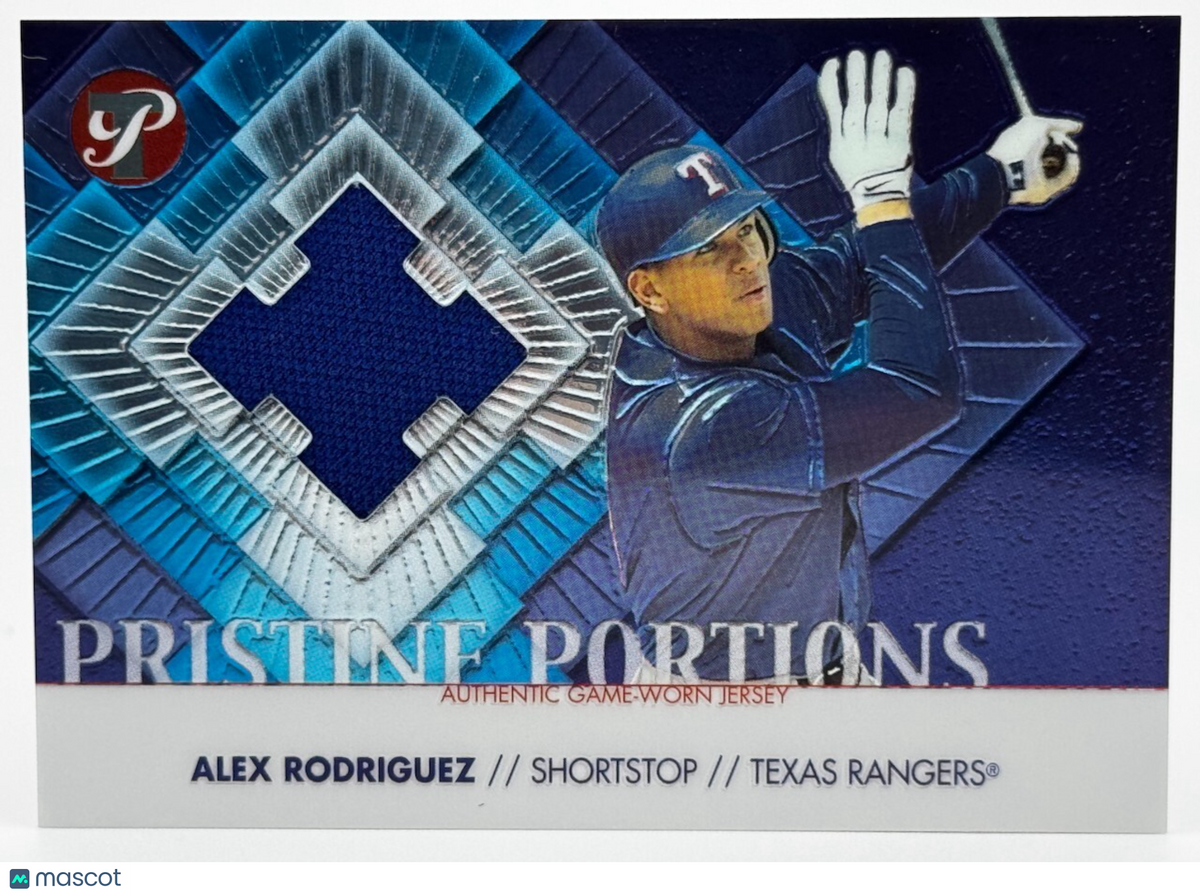 2002 Topps Pristine #PPAR Pristine Portions Game-Worn Relic /1000 Alex Rodriguez