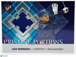 2002 Topps Pristine #PPAR Pristine Portions Game-Worn Relic /1000 Alex Rodriguez