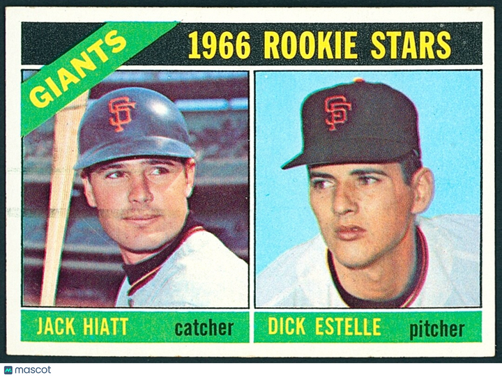 ⚾️ 1966 Topps - 1966 Rookie Stars Jack Hiatt, Dick Estelle #373 EXMT Centered