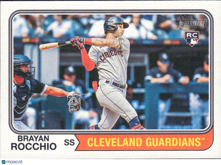 2023 Topps Heritage High Number - #533 Brayan Rocchio (RC) ROOKIE