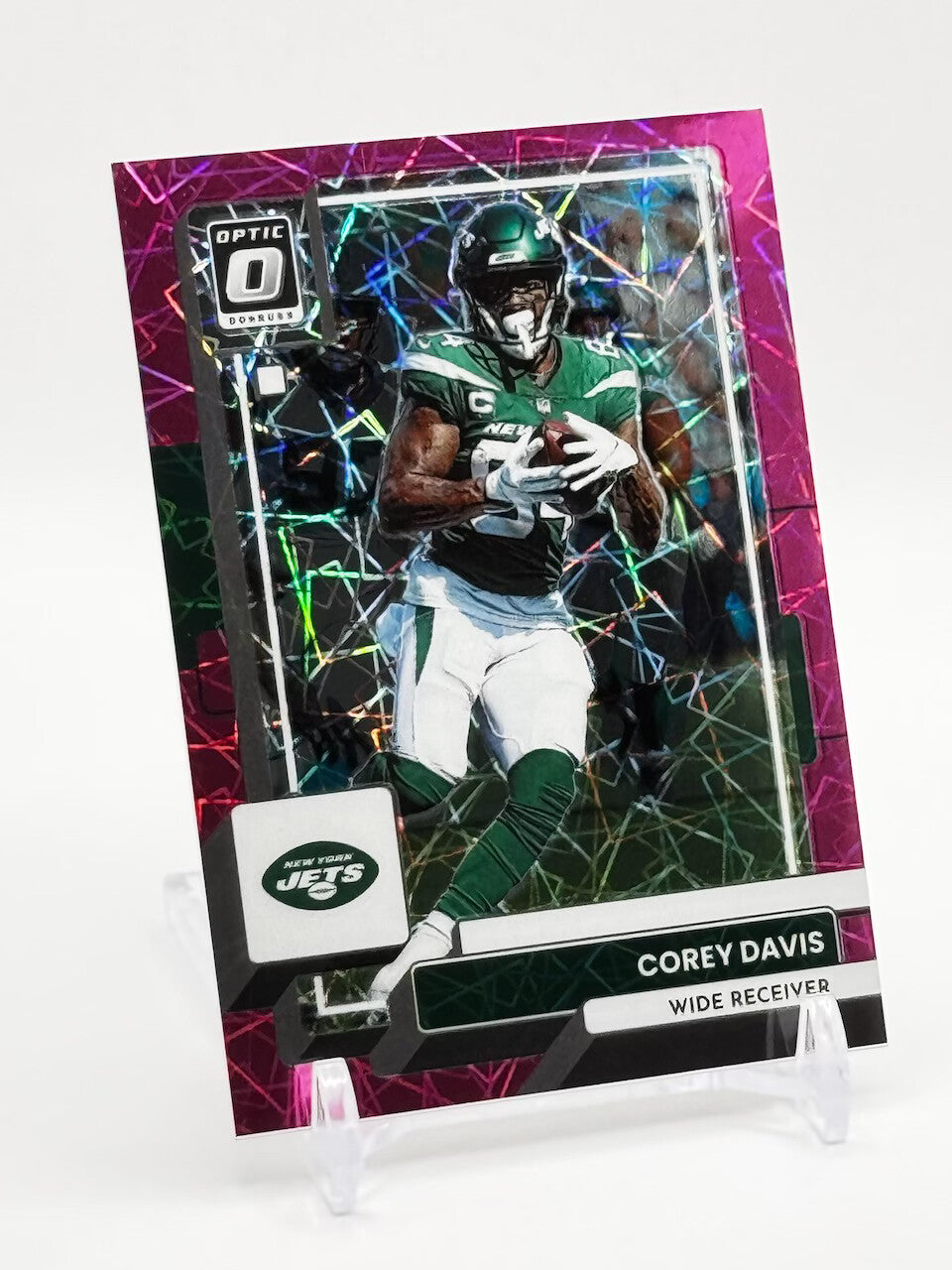 2022 Panini Donruss Optic Velocity Pink Prizm Corey Davis #154 NY Jets /79