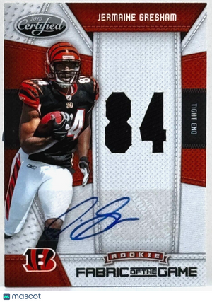 2010 Certified Die-Cut Jersey Number Signatures Auto (10/25) Jermaine Gresham RC