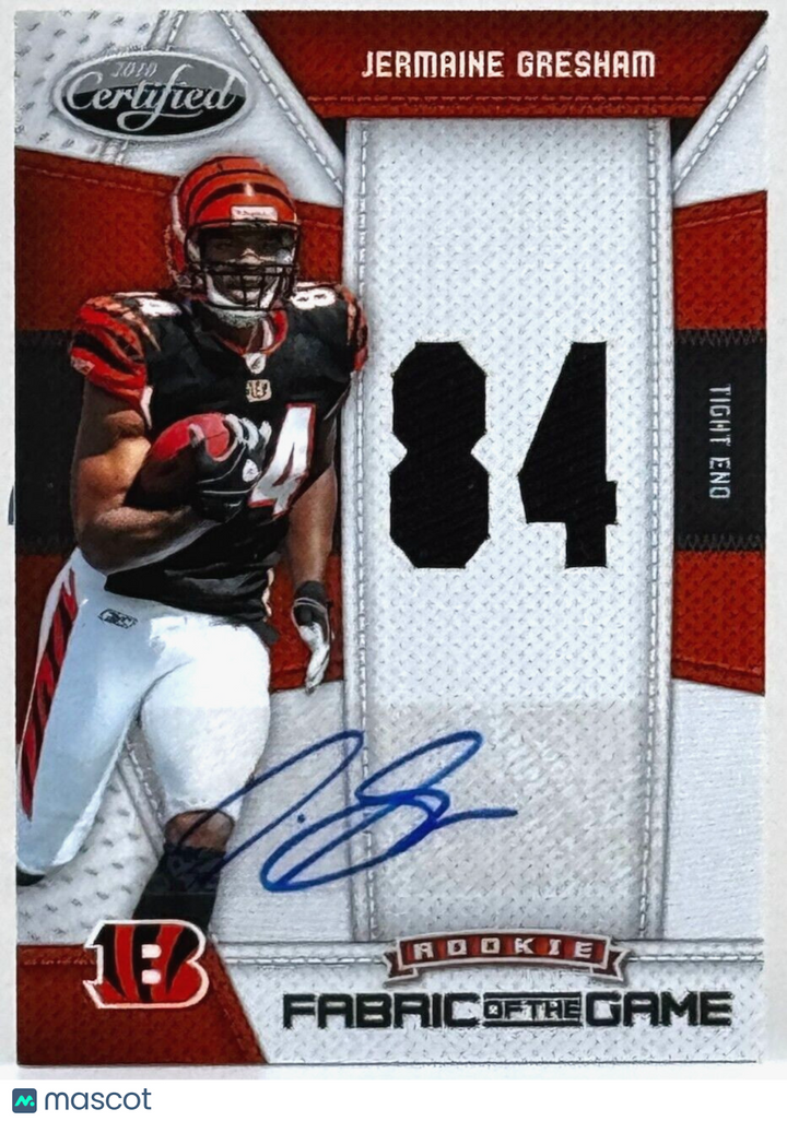 2010 Certified Die-Cut Jersey Number Signatures Auto (10/25) Jermaine Gresham RC