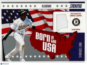 2003 Topps Stadium Club Born in the USA Relic #USA-TL Terrence Long A’s