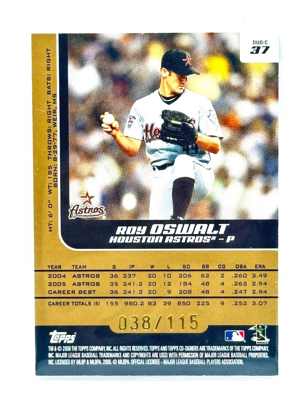 2006 Topps Co-Signers - Changing Faces Gold #37 Roy Oswalt, Morgan Ensberg /115