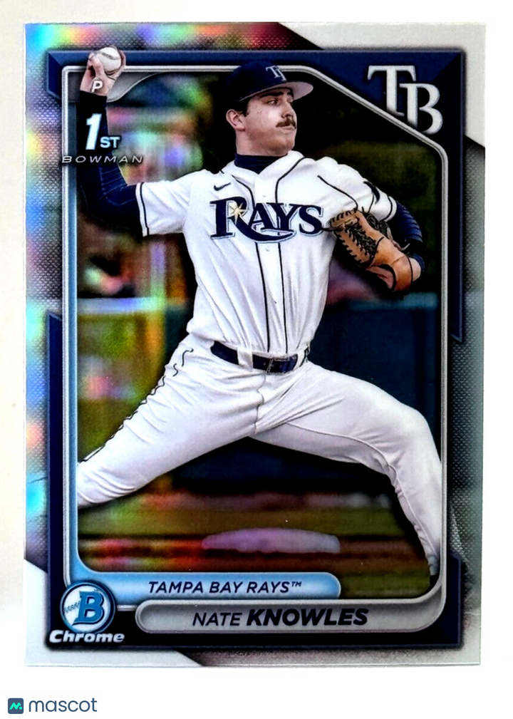 ⚾️ 2024 Bowman Draft Chrome REFRACTOR #BDC-153 - Nate Knowles - Rays ⚾️
