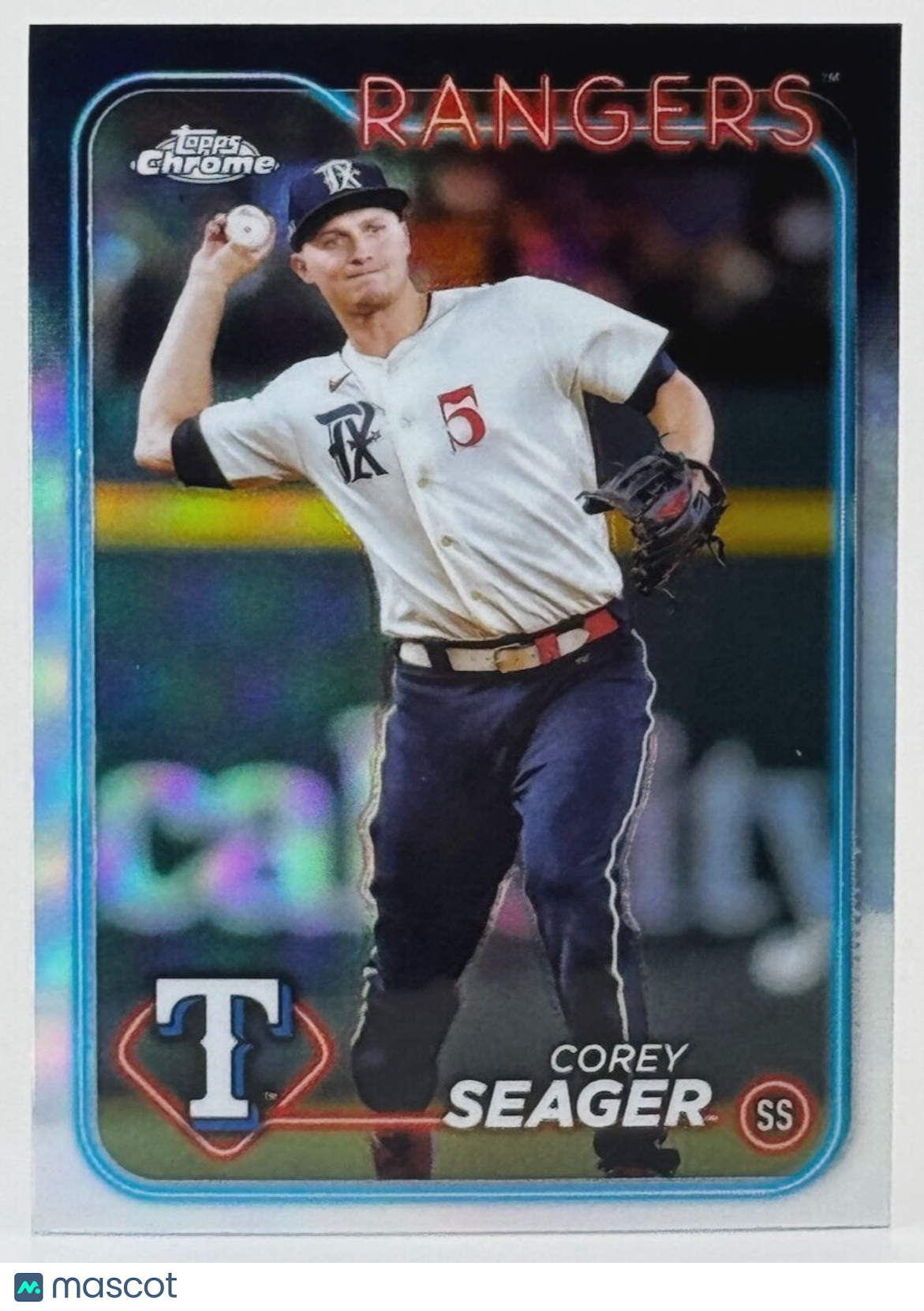 2024 Topps Chrome #100 REFRACTOR - Corey Seager - Rangers