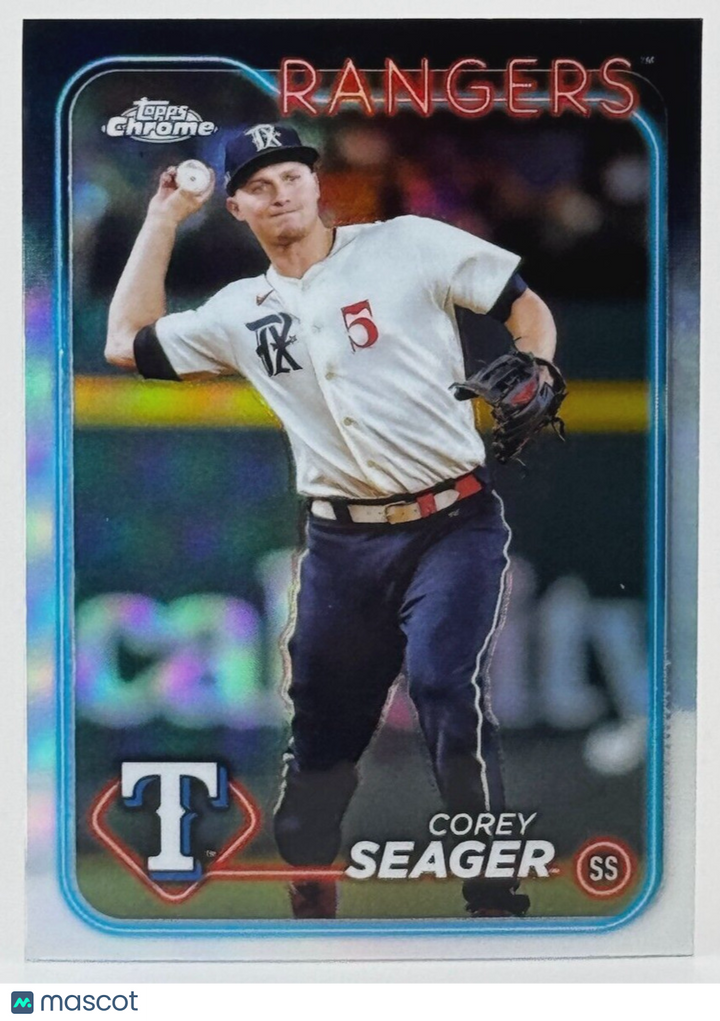 2024 Topps Chrome #100 REFRACTOR - Corey Seager - Rangers