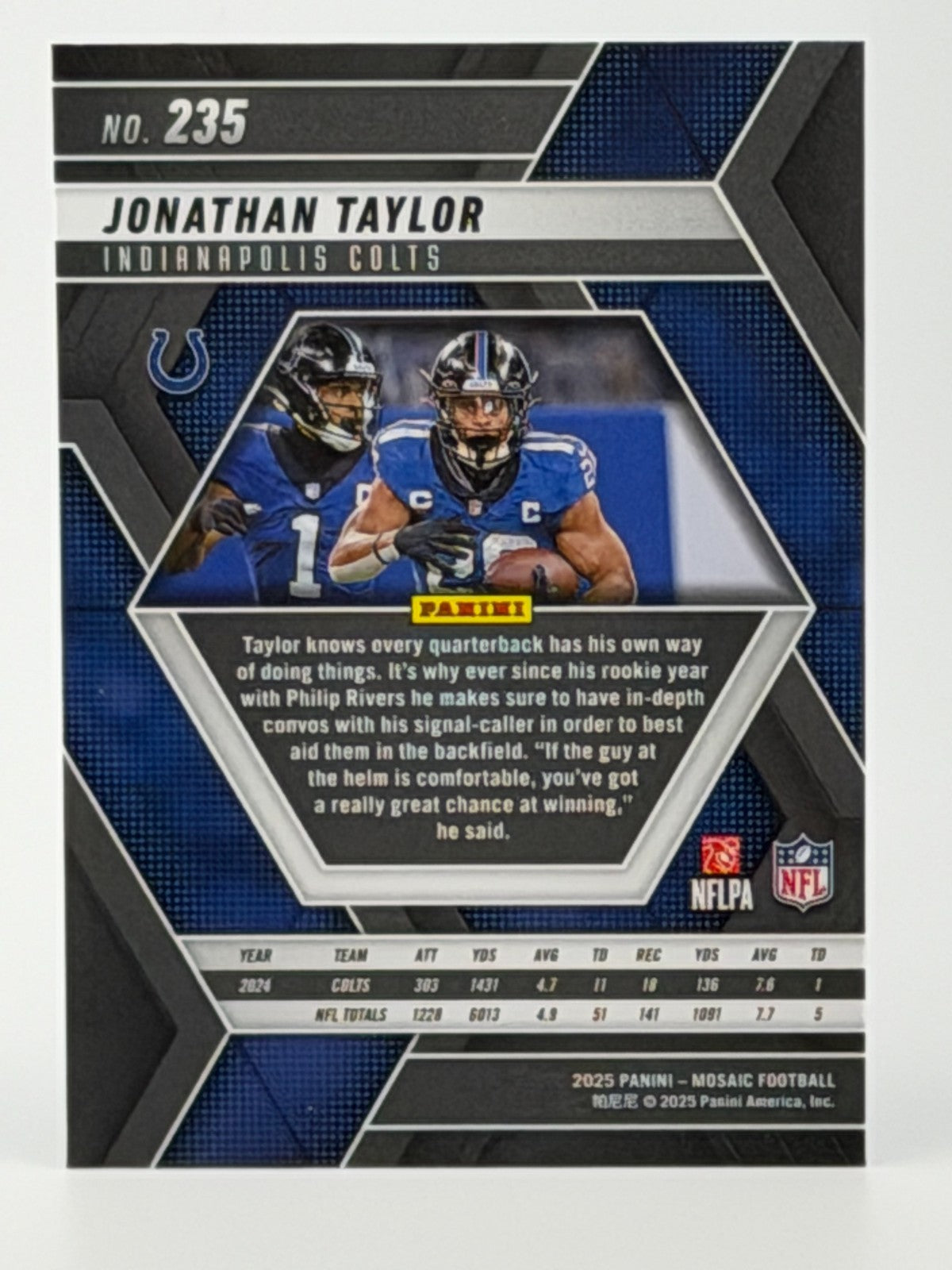 2025 Panini Mosaic - Jonathan Taylor #235
