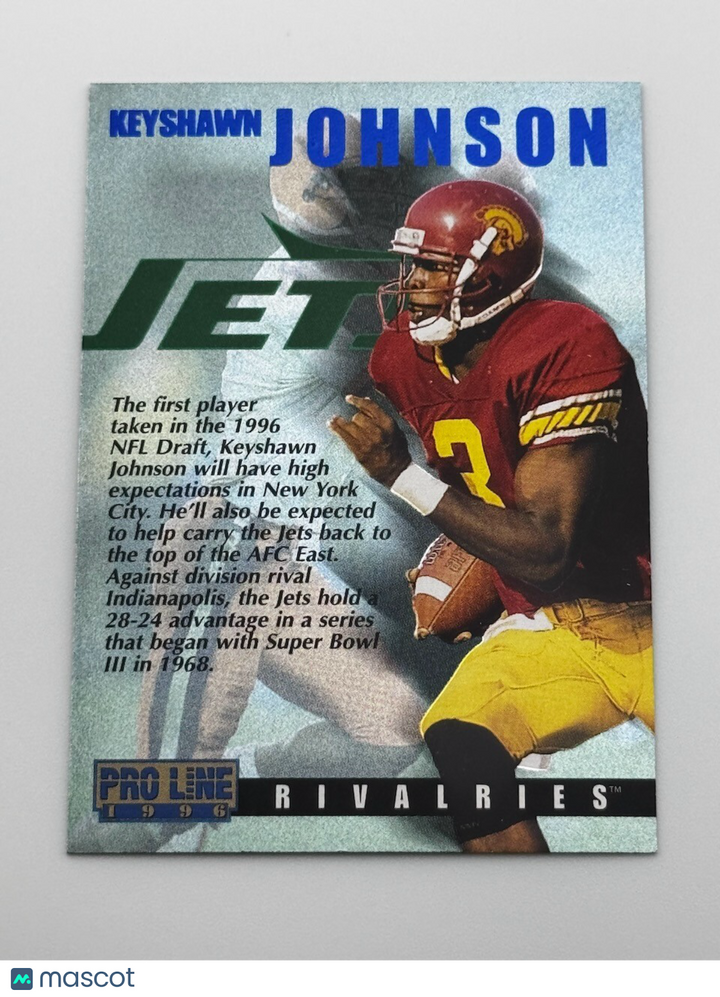 1996 Pro-Line Rivalries Keyshawn / Johnson Marvin Harrison #R16 - See Photos!