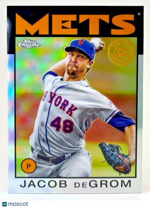 2021 Topps Chrome Refractor - 1986 Topps Baseball #86BC-23 Jacob deGrom