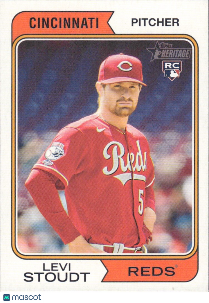 2023 Topps Heritage High Number - #591 Levi Stoudt (RC) ROOKIE