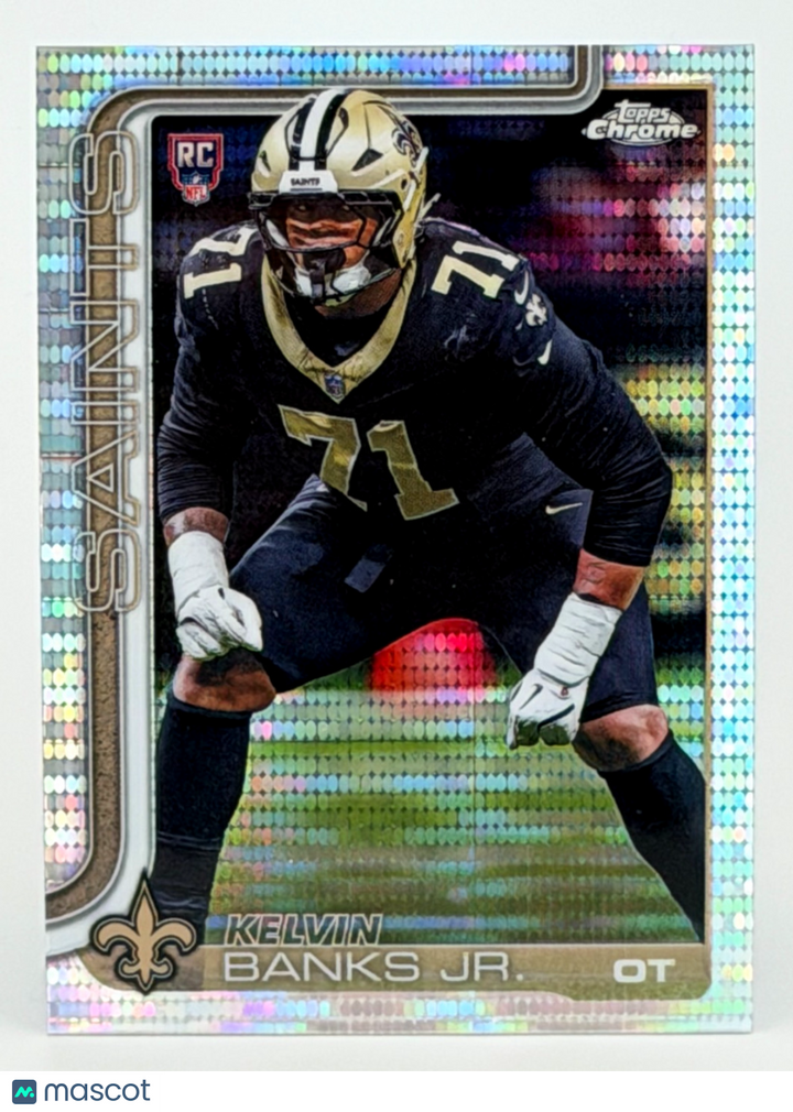 🏈 2025 Topps Chrome Football #378 Kelvin Banks Jr. (RC) - Pulsar Refractor