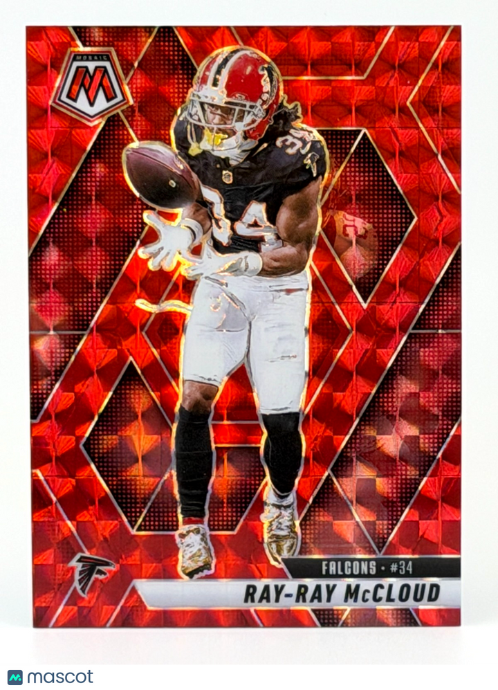 2025 Panini Mosaic #95 Red Mosaic Prizm - Ray-Ray McLoud - Falcons