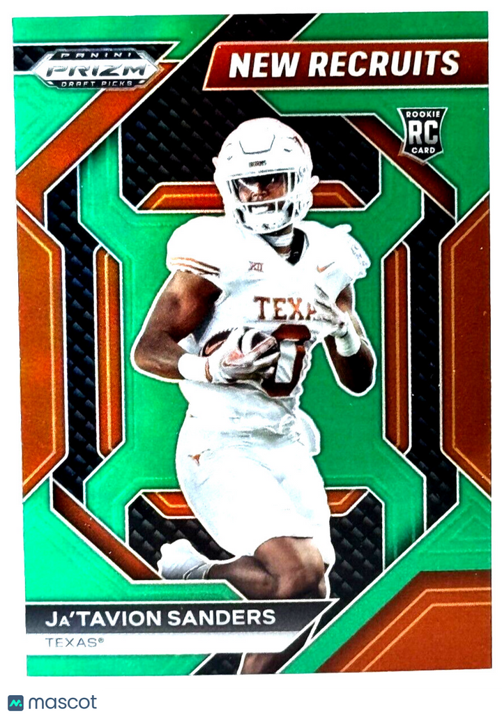 2024 Panini Prizm Draft Picks #NR-JSS New Recruits Green Ja'Tavion Sanders (RC)