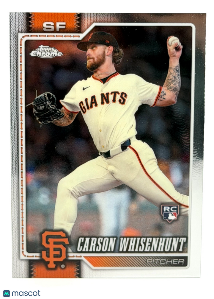 2026 Topps Chrome #142 Carson Whisenhunt RC Rookie - Giants