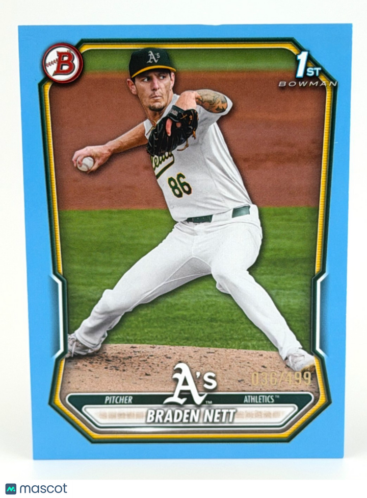2026 Bowman - Braden Nett #BP-137 Sky Blue Parallel (36/499) 1st Bowman