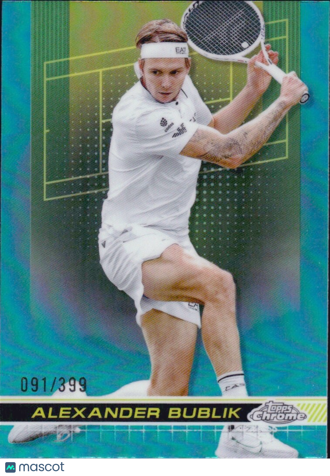 2024 Topps Chrome Tennis - AQUA Refractor /399 - Alexander Bublik #22