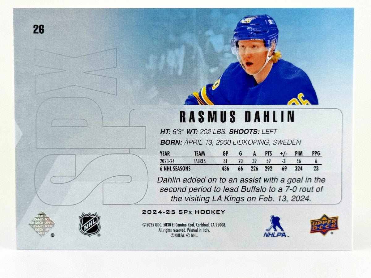 2024-25 SPx #26 Blue - Rasmus Dahlin - Sabres