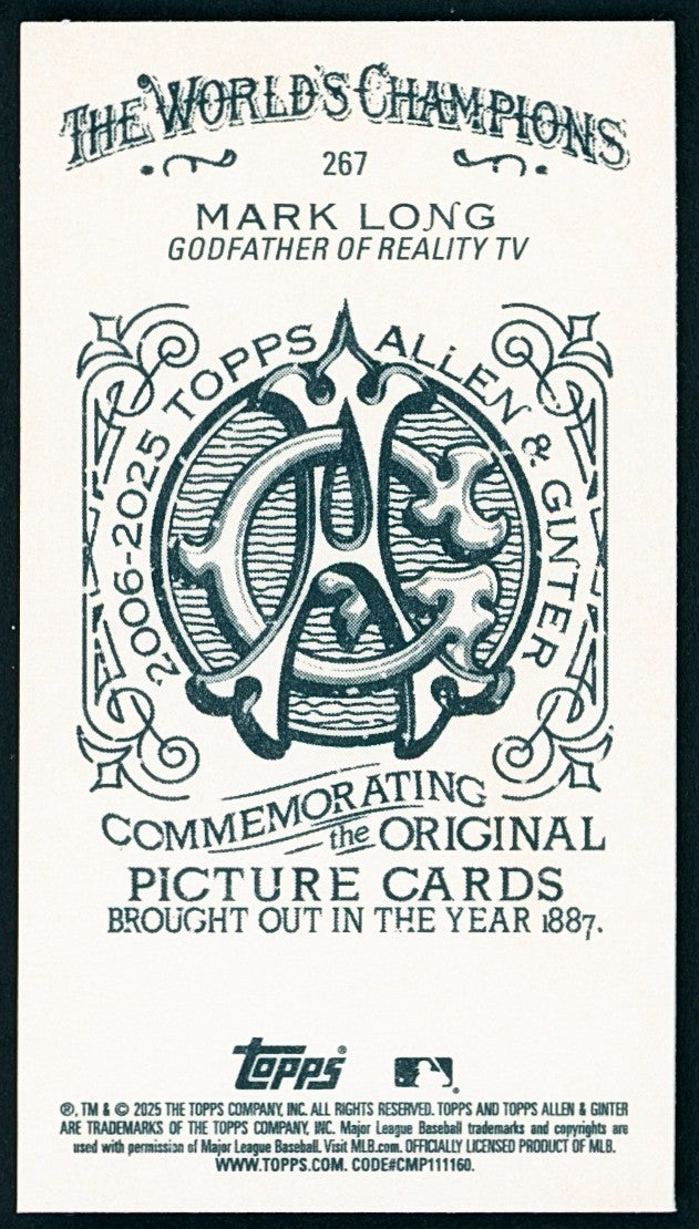 2025 Topps Allen & Ginter #267 Mark Long - Mini A&G Back