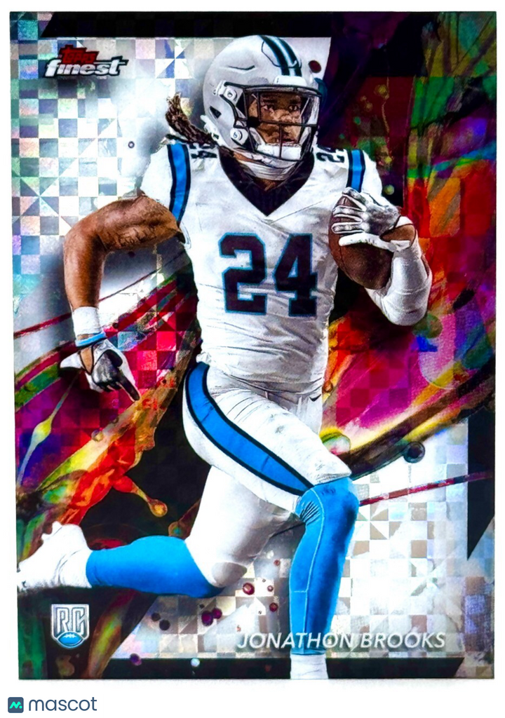 🏈 2024 Topps Finest #70 Checkerboard Refractor - Jonathon Brooks (RC) Rookie