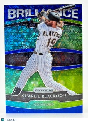 2020 Panini Prizm Brilliance Blue Donut Circles Prizm /199 Charlie Blackmon B-10