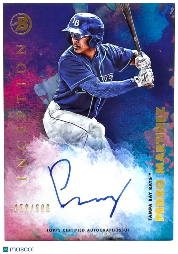 2021 Bowman Inception #PA-PM Inception Autographs (58/600) Pedro Martinez (RC)