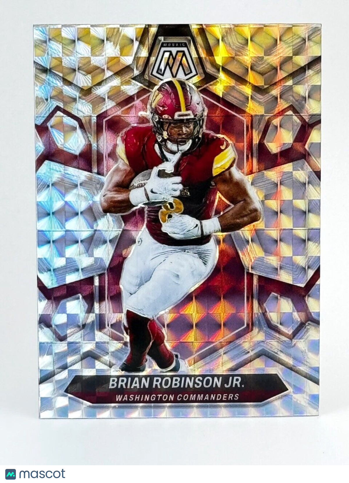 2024 Panini Mosaic #219 MOSAIC Refractor - Brian Robinson Jr - Commanders