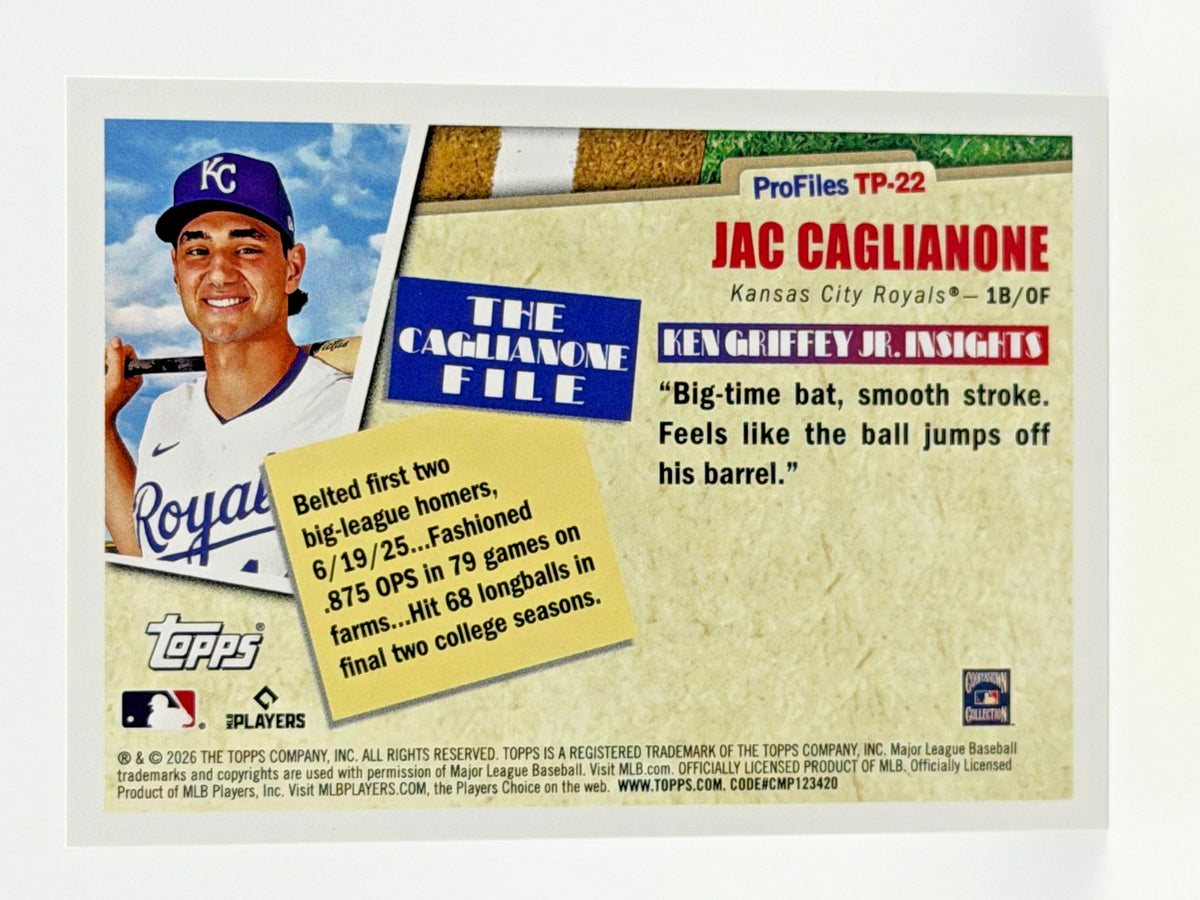2026 Topps #TP-22 ProFiles by Ken Griffey Jr. - Jac Caglianone (RC) Rookie