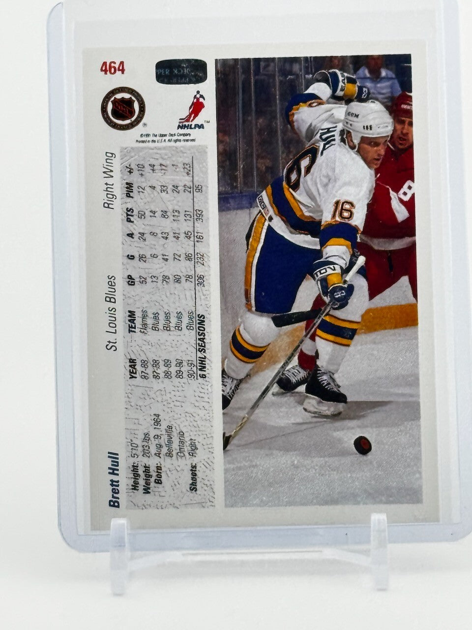 1991-92 Upper Deck - #464 Brett Hull - MINT - Hockey Hall of Fame