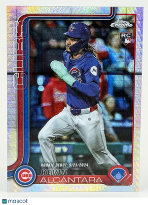 2025 Topps Chrome Update #USC25 Prism Refractor Kevin Alcantara RC Rookie Debut