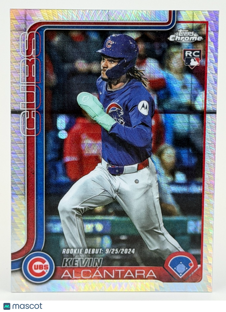 2025 Topps Chrome Update #USC25 Prism Refractor Kevin Alcantara RC Rookie Debut