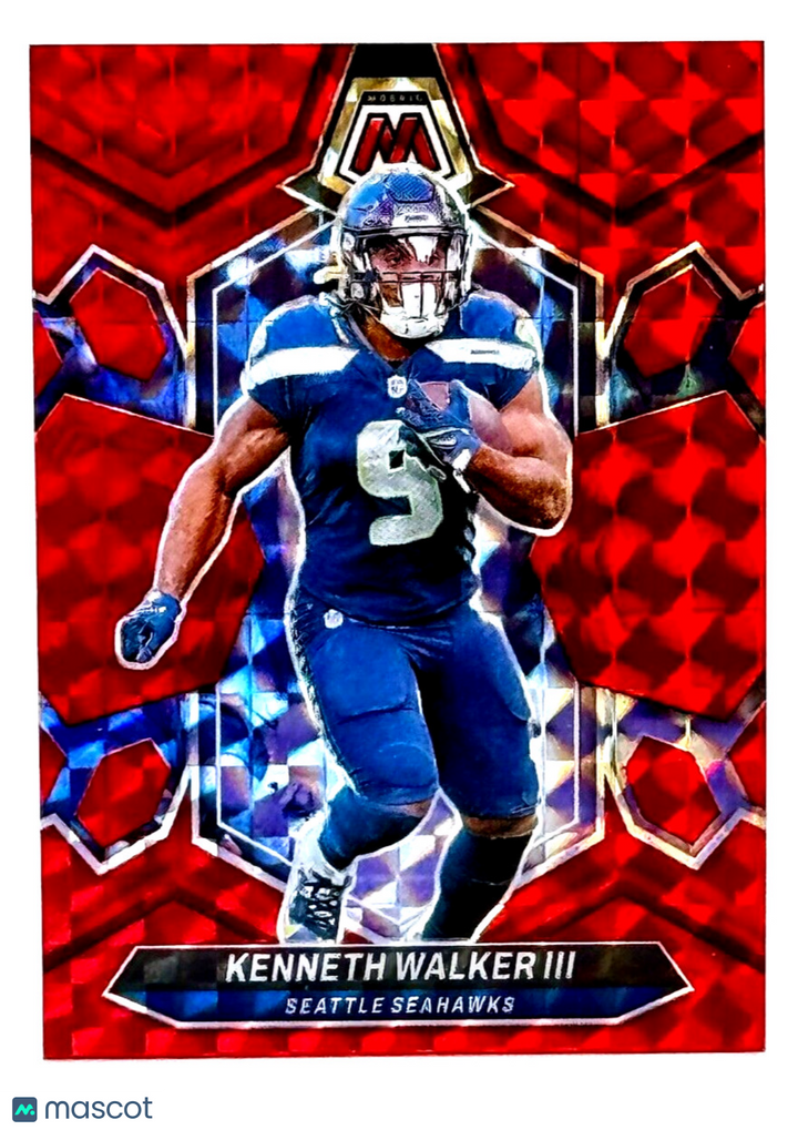 🏈 2024 Panini Mosaic #198 RED MOSAIC - Kenneth Walker III - Seahawks 🏈