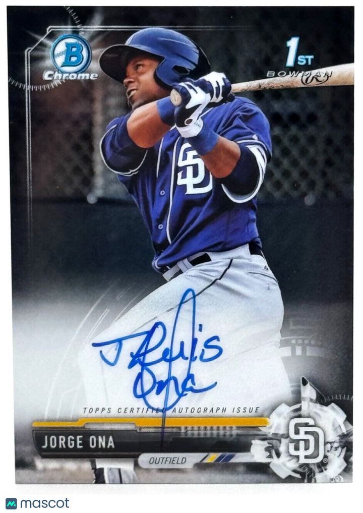 2017 Bowman Chrome 1st Bowman Prospect Autographs #CPA-JO Jorge Ona (RC) Padres