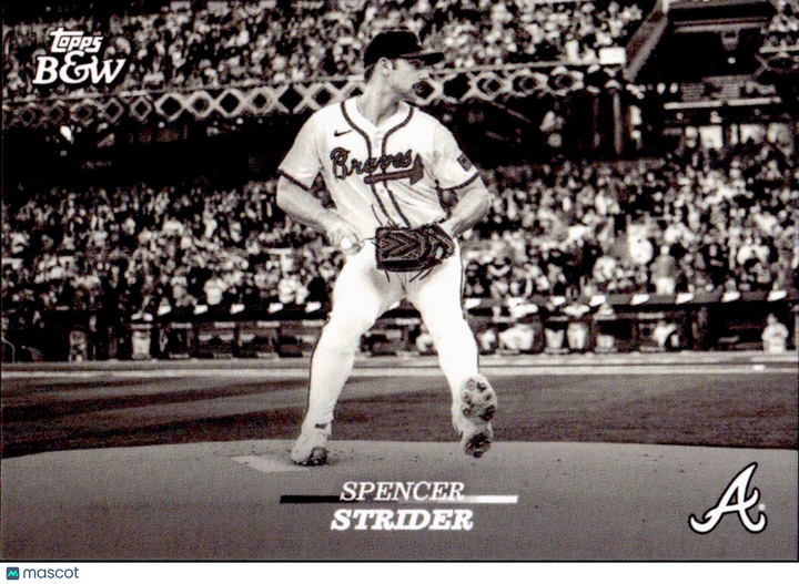 ⚾️ 2024 Topps Black & White Baseball #82 Spencer Strider - Braves