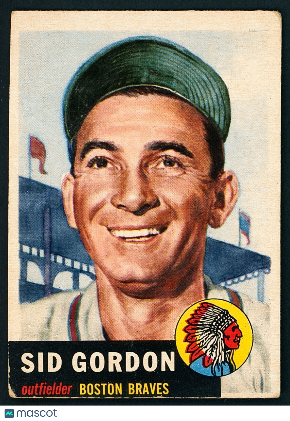 1953 Topps - Sid Gordon #117 - Jewish Baseball Star - VG