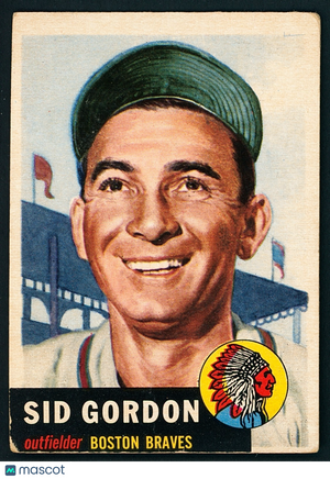 1953 Topps - Sid Gordon #117 - Jewish Baseball Star - VG