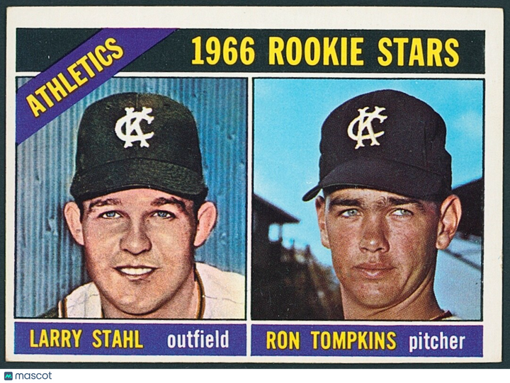 ⚾️ 1966 Topps - 1966 Rookie Stars Larry Stahl, Ron Tompkins #107 (RC) VGEX
